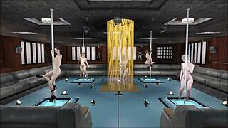 fallout 4 features multiple pole dances in this anime hentai scene