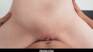 Helping My Petite Step Sis Evie Rees With Creator's Block In POV Handjob And Orgasm