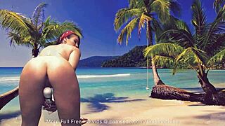 Curvy Amateur Fucks Pussy with Glass Dildo