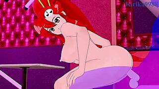 yoko littner from gurren lagann has intense sex in this hentai scene