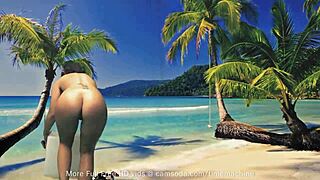 Curvy Amateur Fucks Pussy with Glass Dildo