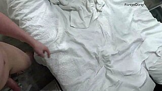 Masked milf Veronica sneaks in to steal his milk