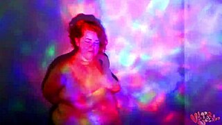 bbw goddess dances naked with oil worship. her curves shine bright.