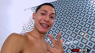 A hetero guy secretly sucking a big cock