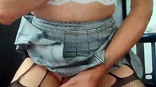 Wild Shemale Action in Sexy Skirts Gets Me Going Hard