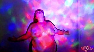 bbw goddess dances naked with oil worship. her curves shine bright.