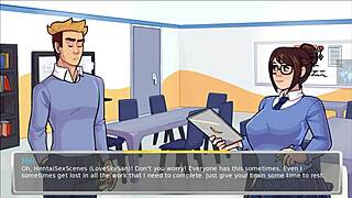 3D animated hentai featuring hot teacher and sexy student