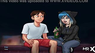 Summertime Saga - peeping at naked people through binoculars episode 1 78.