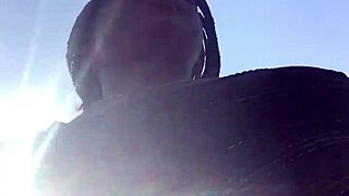 crazy bitch twerks big ass outdoor, shaking it wildly for the camera.