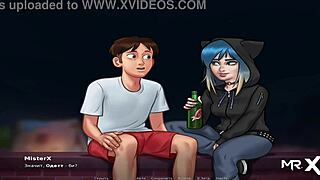 Summertime Saga - peeping at naked people through binoculars episode 1 78.