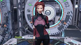 Heyy, check this out, Asian milf scientist in Stranded in Space 94 showing off her huge project! 🚀