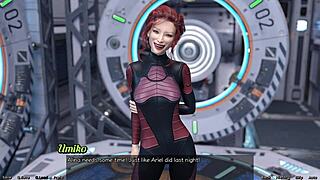 Heyy, check this out, Asian milf scientist in Stranded in Space 94 showing off her huge project! 🚀