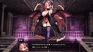 Anime hentai game with breast demon seduction.
