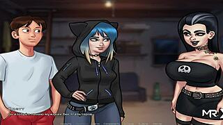 Summertime Saga - peeping at naked people through binoculars episode 1 78.