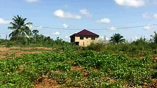crazy bitch twerks big ass outdoor, shaking it wildly for the camera.