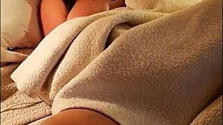 Mom Watches Young Friend Jerk Off While Masturbating