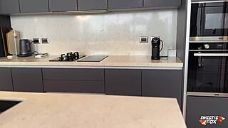 Blonde Barista in Shorts Offers Rough POV Fuck. Her Tight Holes Replace Your Morning Coffee.