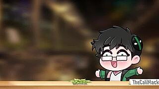 virgin's first sloppy gay sex with muscular bodybuilder in bdsm anime 😏💪