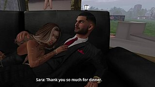 During dinner, the stepsister joins an anal orgy with group sex and cum.