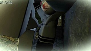 Kyller performs sucking in the alley in RR34 animation