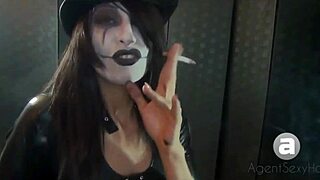 Goth Babe with Big Tits Smokes So Sexy! 🔥