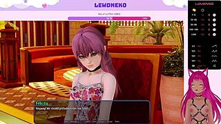 Lewdneko the Vtuber dives into Harem Hotel part 22 with steamy action.