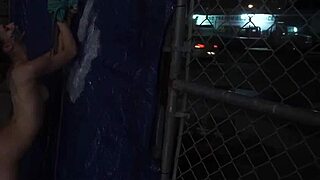 b paddling slave in rough outdoor public debut