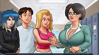 umm, summertime saga 98 got me hooked with this blonde’s big ass n’ tits... dang, can’t stop watchin’!