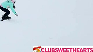 from snowboarding to fucking pussy? alice flore and amelia ost at 18yo