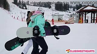 from snowboarding to fucking pussy? alice flore and amelia ost at 18yo