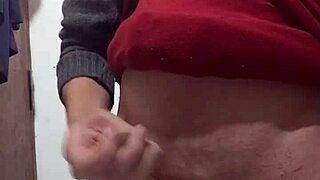 skinny guy masturbating with clothes on