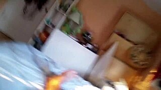 White Slit Enjoys Sucking Lollipop While Relaxing at Home