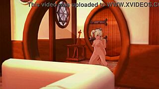 angelic barbara from genshin impact in 3d cartoon style