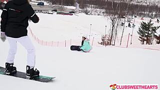 from snowboarding to fucking pussy? alice flore and amelia ost at 18yo