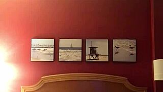 in the hotel, the teen gets bent over for doggystyle fucking and blowjob