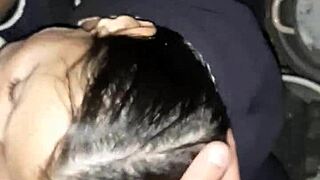 I invited neighbor to admire flowers, then fucked her mouth in abandoned house