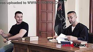 sexy lawyer helena valentine gets double penetrated at court by horny babe aisha gp362 in lingerie costumes