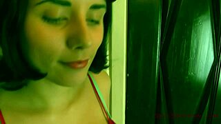 Wife Gives Sloppy Blowjob with Spitting at Bar