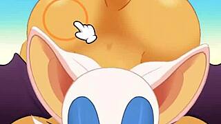 rouge sucking cock and swallowing cum while ass fucked