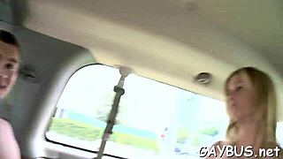 Naughty gay men compete in a hardcore blowjob contest during a group game