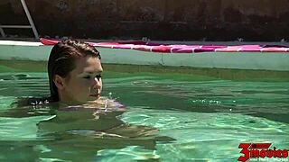 Abby Cross stays dripping wet for hardcore banging