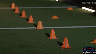 This sexy black teen 18+ kills it at gym pre-season workout! 💪