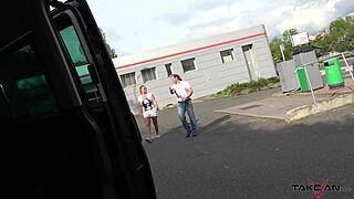 Hey, this pick-up babe gets a rough ride in the van with deepthroat and cumshot.