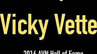 milf vicky vette licks big cock cum on tits