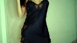 Hot Latina Morena strips down and teases with solo play