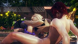 genshin impact hentai pov fischl blowjob with cumshot on face in japanese anime