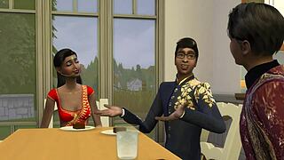 Indian Step Mom Seduces Her Two Sons For First Time Fucking, Despite Their Hesitation.