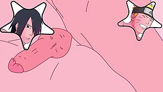 naruto and sasuke share intimate anime moment