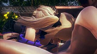 genshin impact hentai pov fischl blowjob with cumshot on face in japanese anime