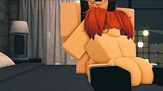 Nerd Ruiva Puta Leva Pancada Forte na Cena do Quarto do Roblox
